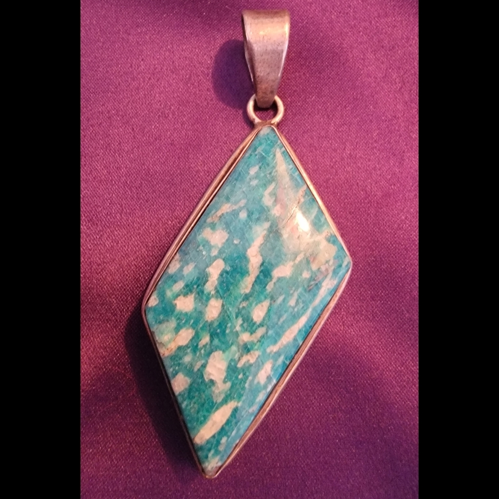 Sterling Silver Amazonite Pendant - image 3